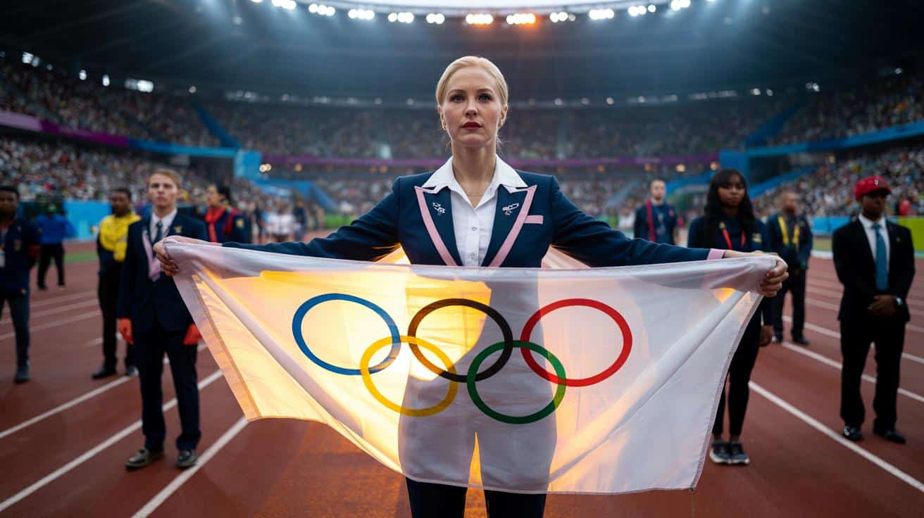 Flaga olimpijska w rękach Kirsty Coventry. Co oznacza ten gest dla igrzysk?