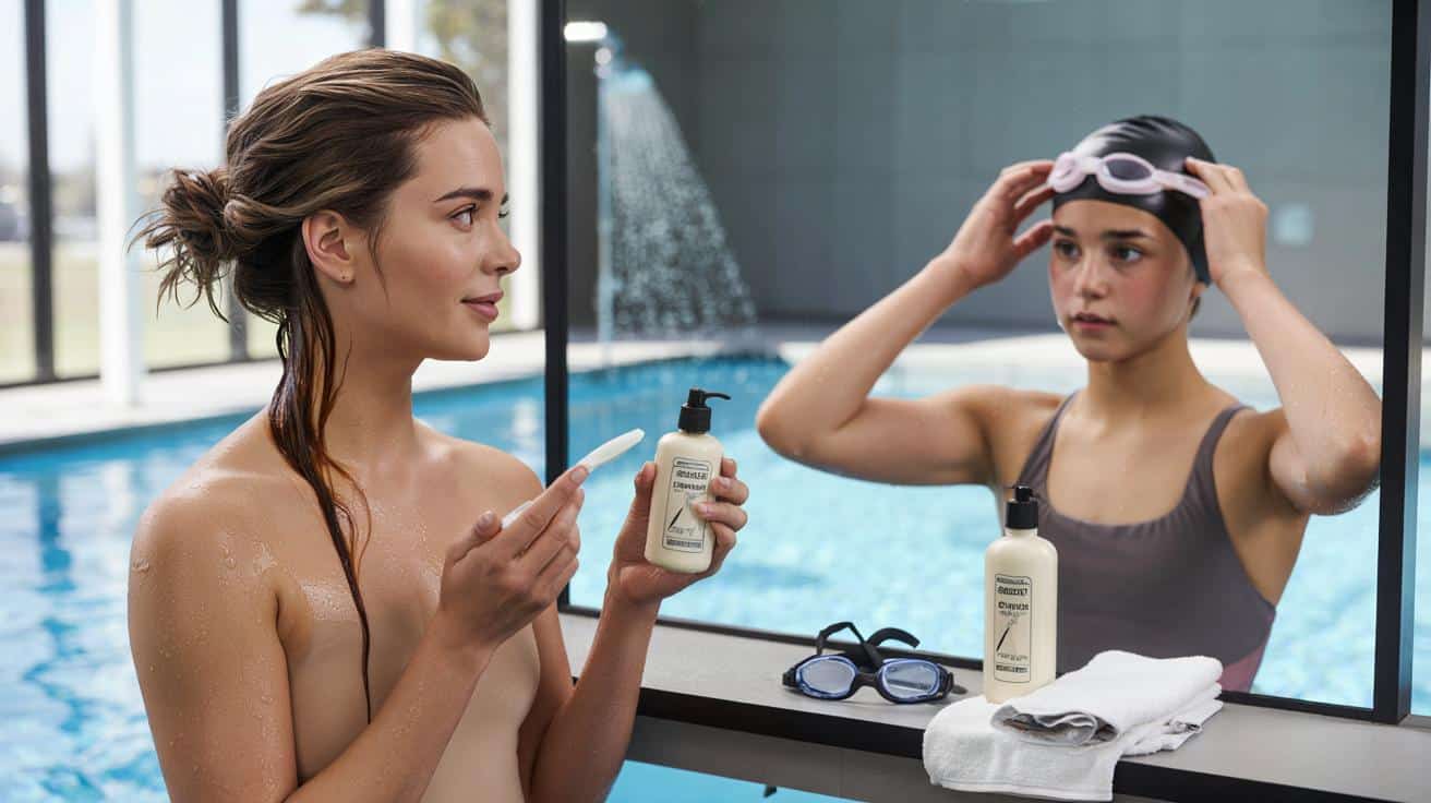 Fryzjer mówi dlaczego nakłada odżywkę na włosy przed wejściem na basen a nie po wyjściu