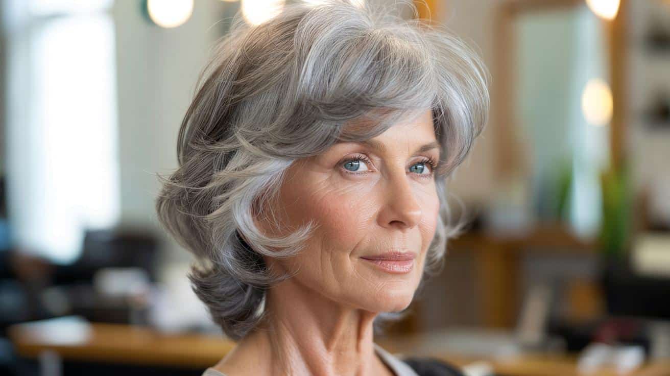 Fryzjerzy są zgodni: ta długość włosów siwych odmładza po 60.