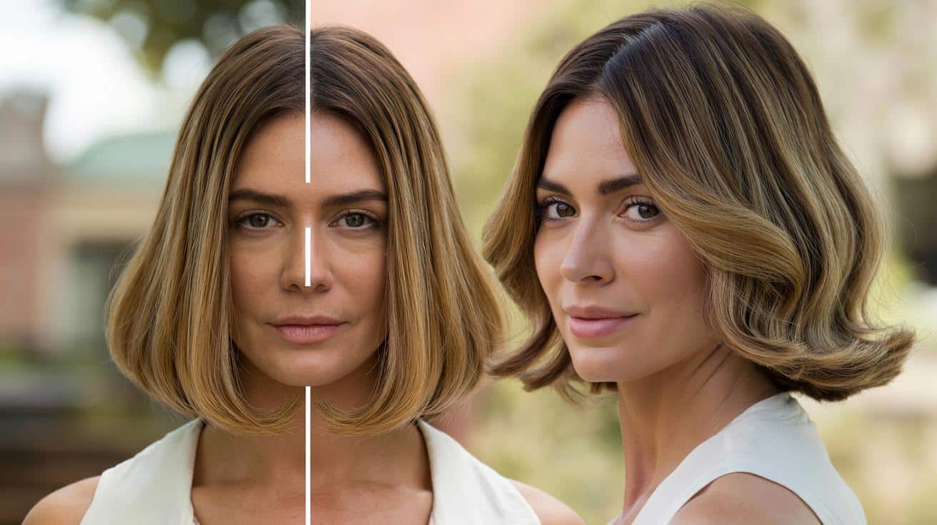 Fryzury dla kobiet z twarzą prostokątną, które miękko zaokrąglają rysy i dodają kobiecości