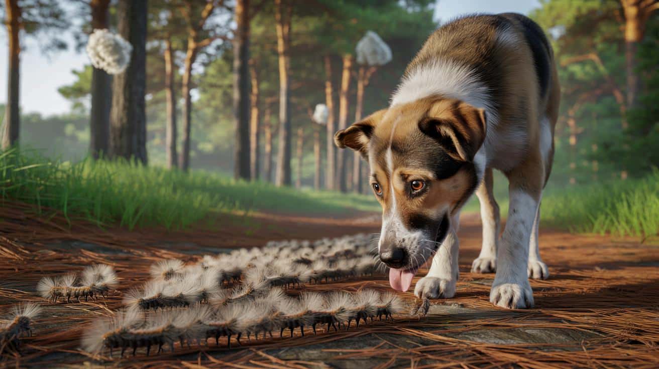 Gąsienica procesjonarka a pies: objawy, które musisz znać na spacerze