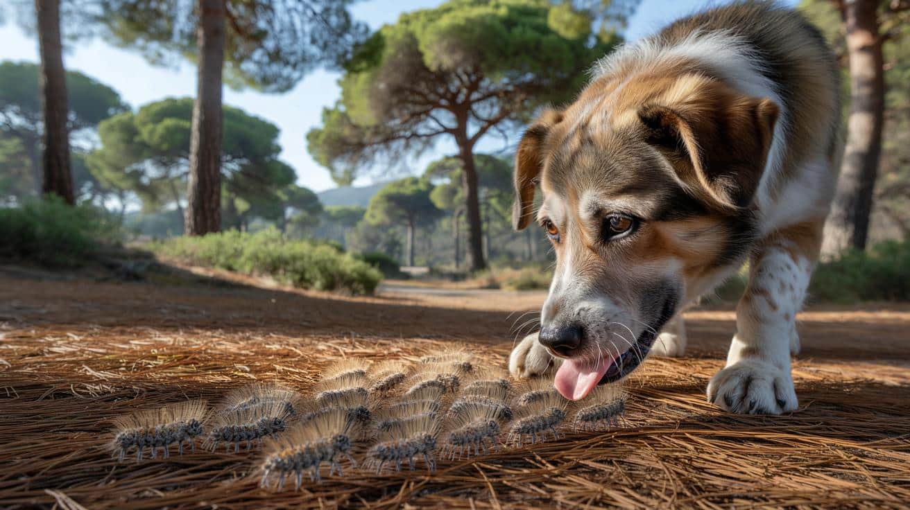 Gąsienice procesjonarki a pies: objawy, które musisz znać od razu