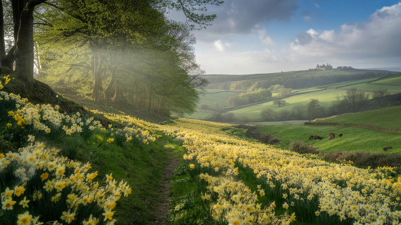 Gdzie złapać dzikie żonkile w Wielkiej Brytanii? 5 bajecznych miejsc