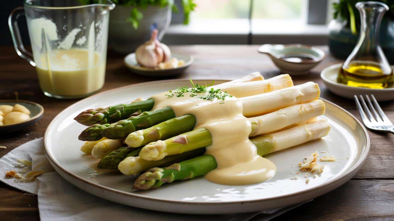 Genialny sos do szparagów z blendera, który przebija klasyczną holenderską