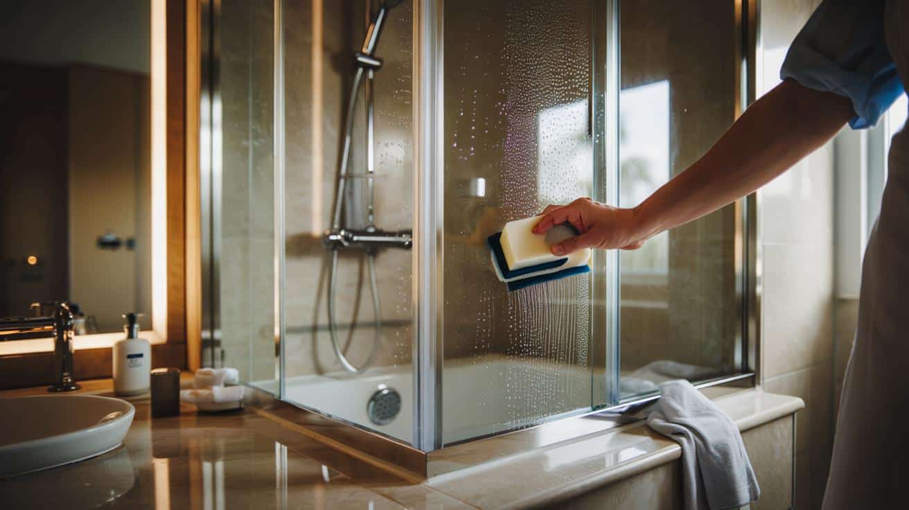 Genialny trik hoteli na lśniącą kabinę prysznicową bez smug