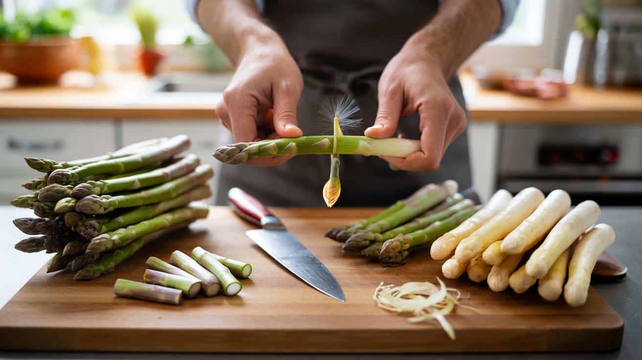Genialny trik na szparagi bez noża. Działa, ale ma haczyk