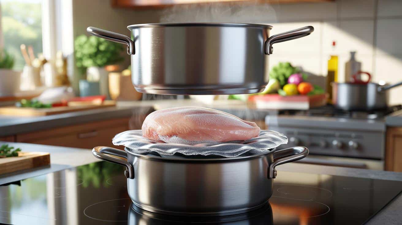 Genialny trik z dwiema garnkami: mięso z zamrażarki gotowe w pół godziny