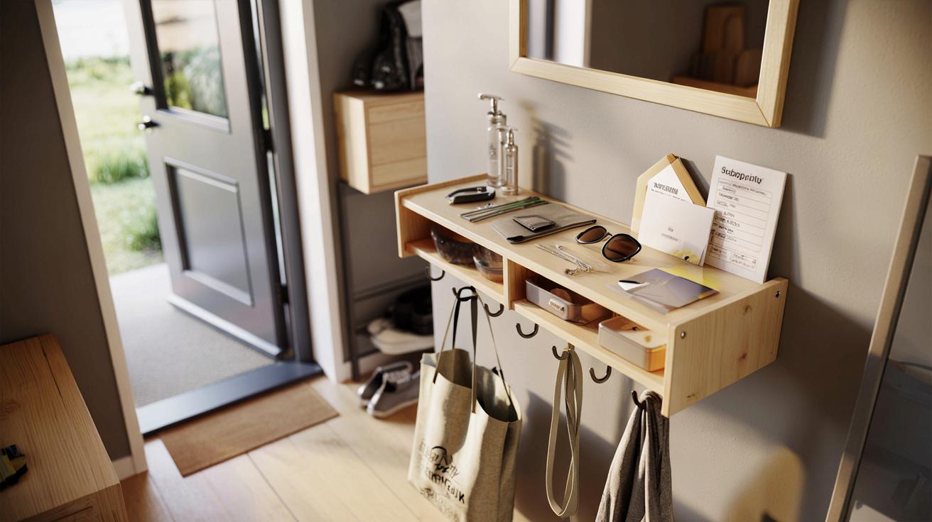 Genialny trik z IKEA: półka za 7 zł zamienia się w szafkę na przedpokój