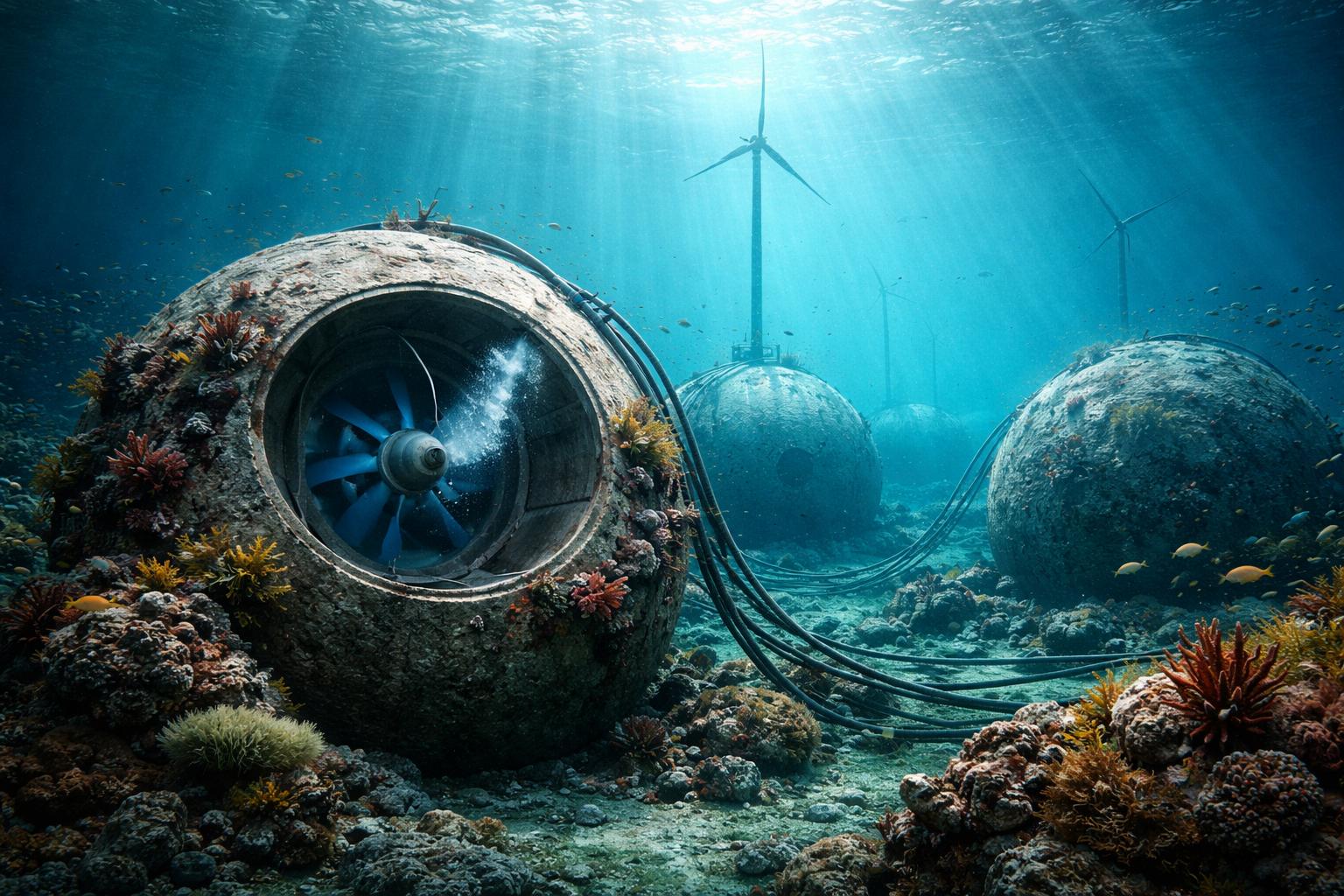 Gigantyczne betonowe kule w oceanie. Nowy sposób na magazynowanie prądu