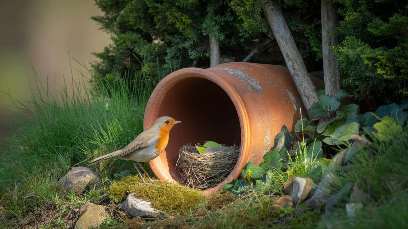 Glina zamiast budki: prosty trik na przyciągnięcie rudzików do ogrodu