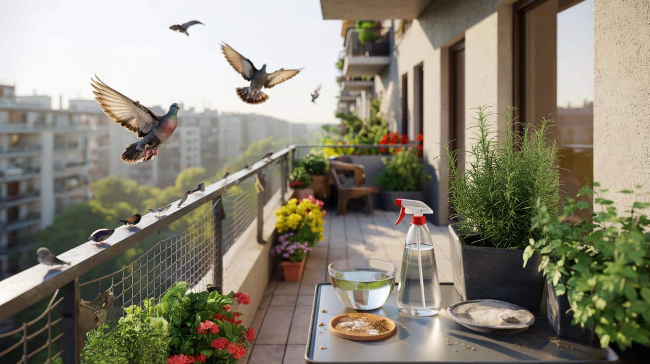 Gołębie zniknęły z tarasu w tydzień. Prosty trik z kuchni