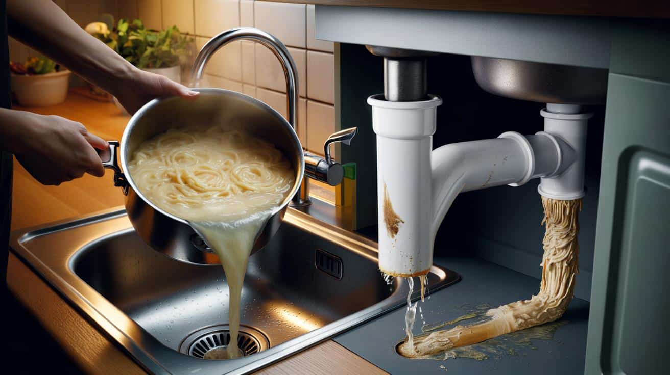 Gorąca woda po makaronie niszczy zlew i rury. Jeden nawyk do zmiany