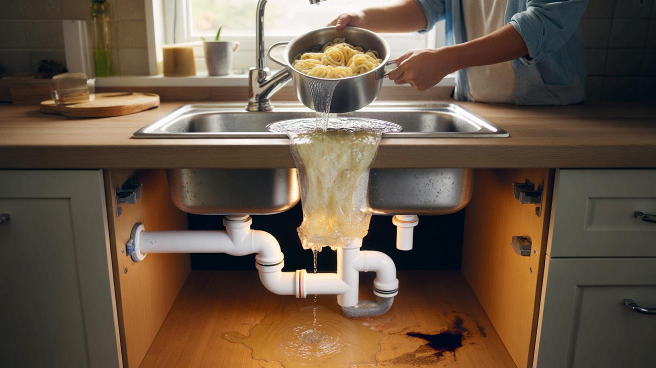 Gorąca woda po makaronie niszczy zlew i rury. Rachunek rośnie po cichu