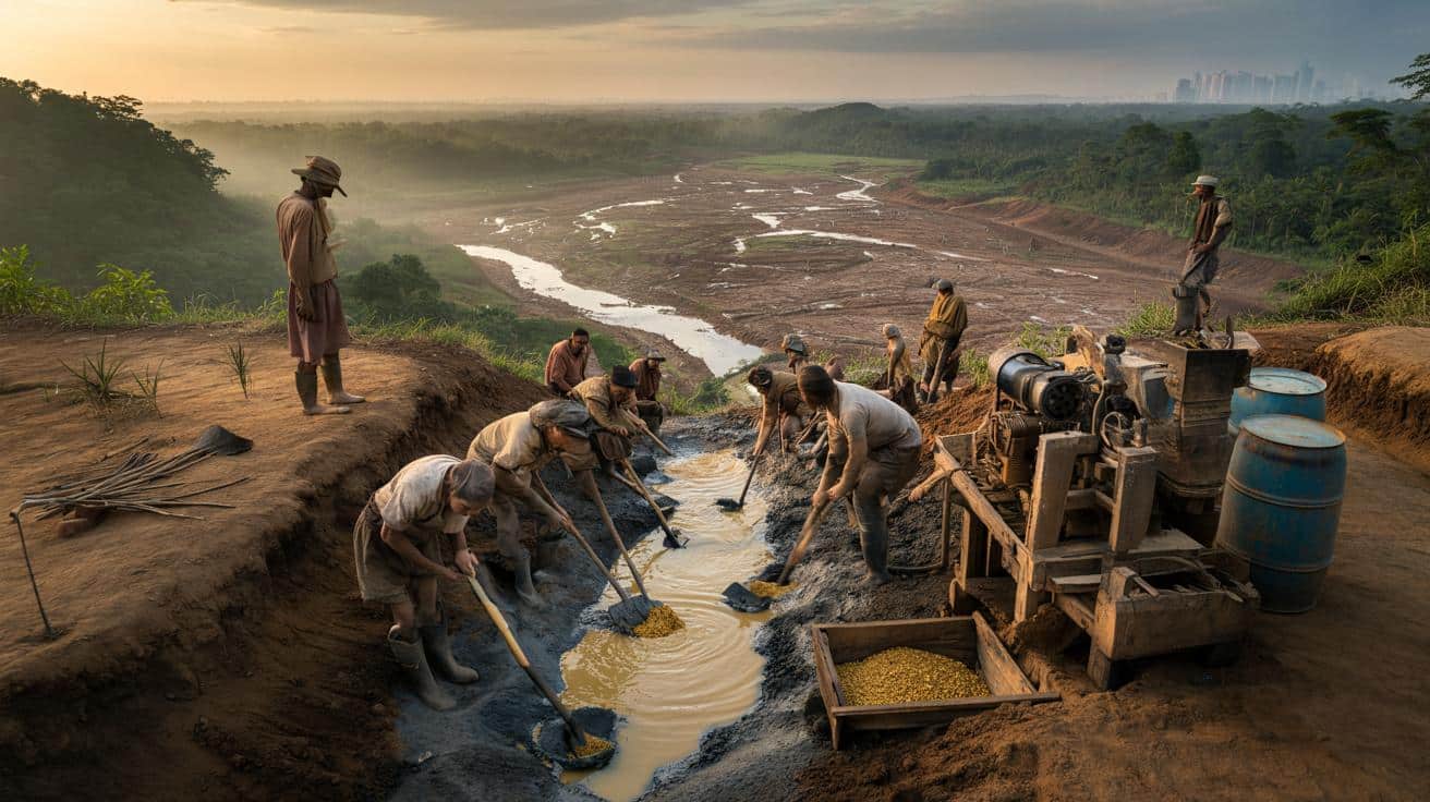 Gorączka złota wraca: nielegalne kopalnie już dają 30 proc. światowego kruszcu