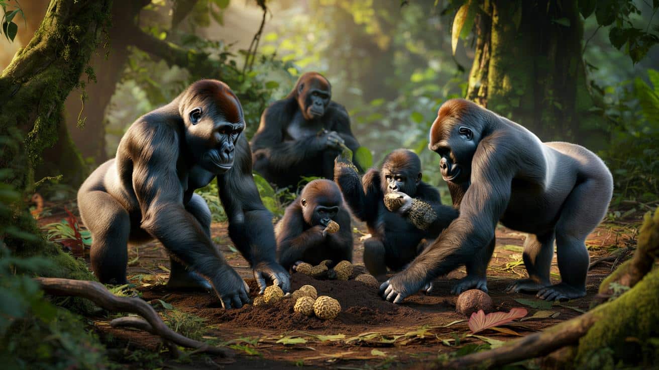 Goryle z Konga mają własną „kuchnię”: naukowcy zaskoczeni wyborem smakołyków