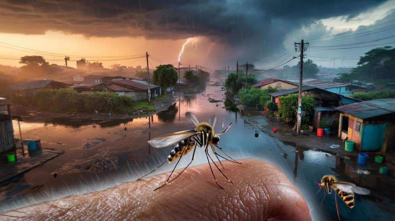 Groźne combo: gwałtowne burze i upał napędzają epidemię dengi