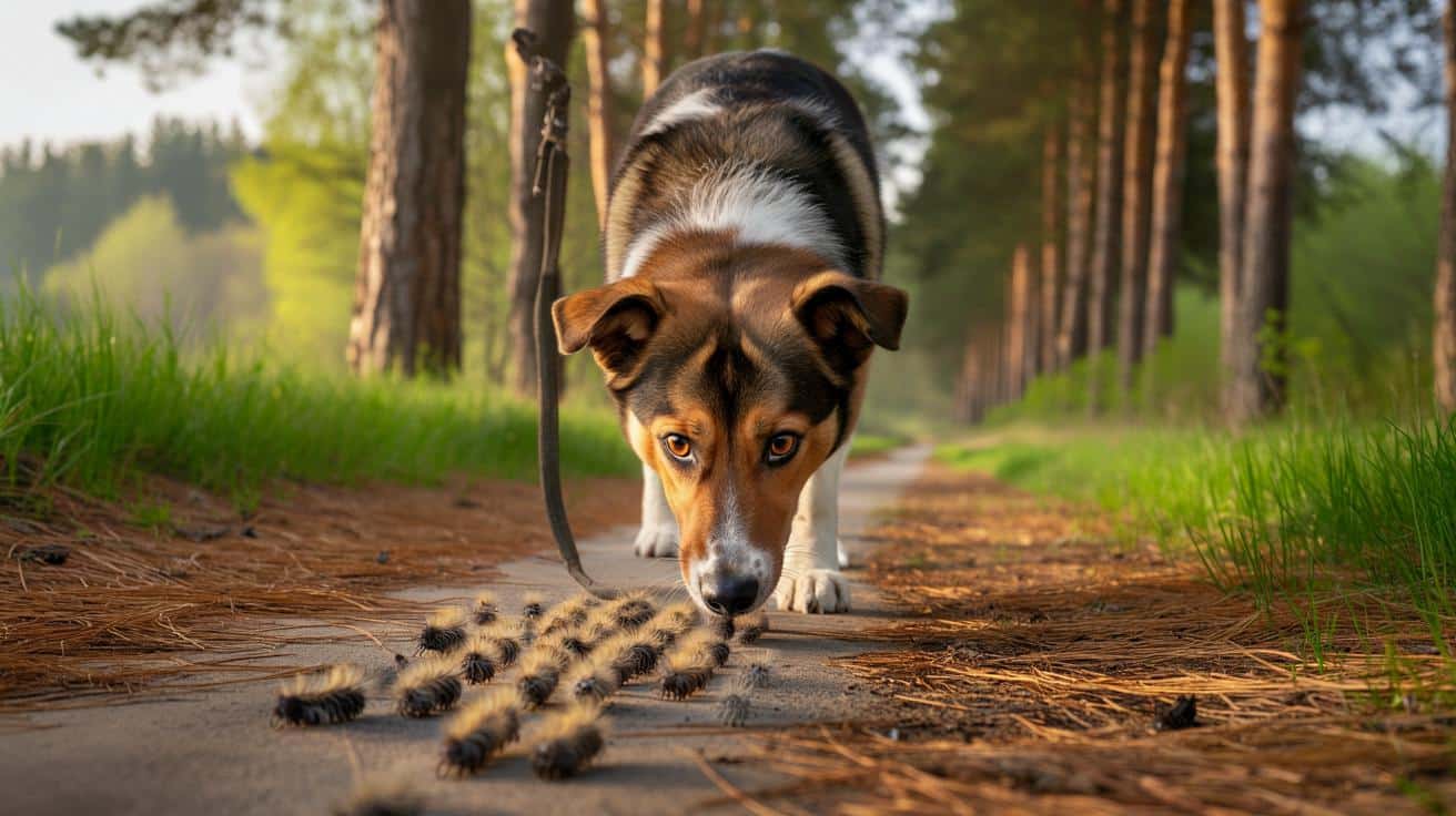 Groźne gąsienice na wiosennych spacerach z psem: ten odruch może go zabić