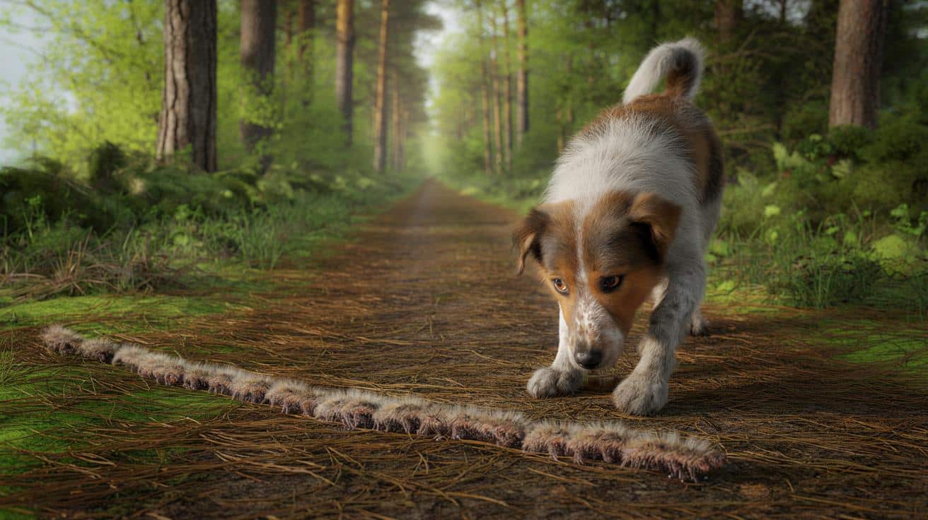 Groźne gąsienice w lasach: sezon ryzyka dla psa trwa już do maja