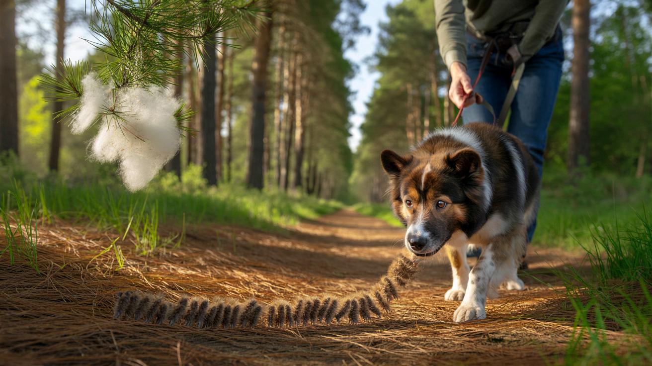 Groźne gąsienice w lasach: sezon ryzyka dla psów trwa znacznie dłużej