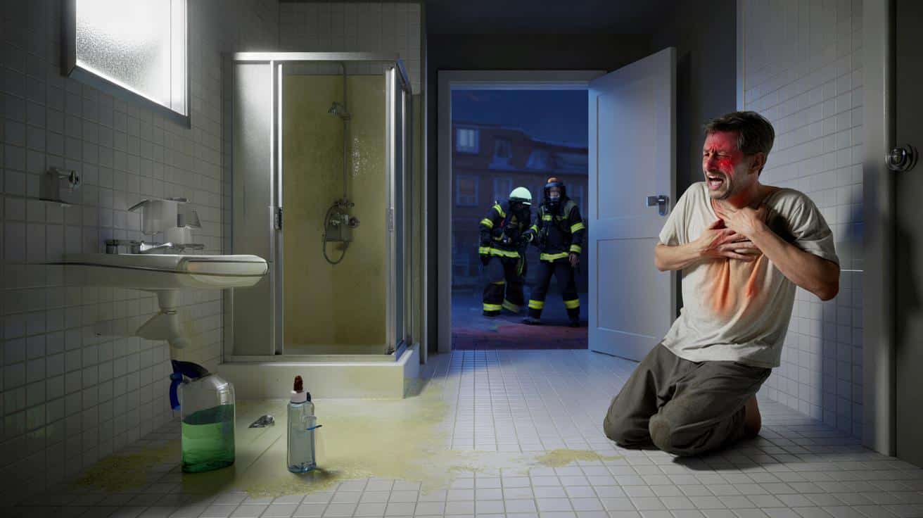 Groźny błąd w łazience: 13 strażaków wezwanych po toksycznym miksie środków czystości