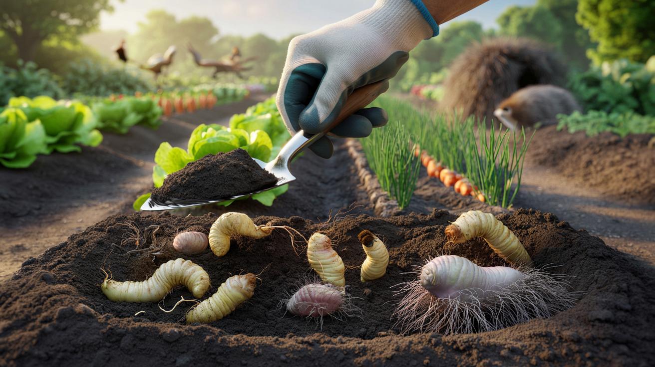 Grube białe larwy w ogrodzie warzywnym – zagrożenie czy dobra wiadomość?