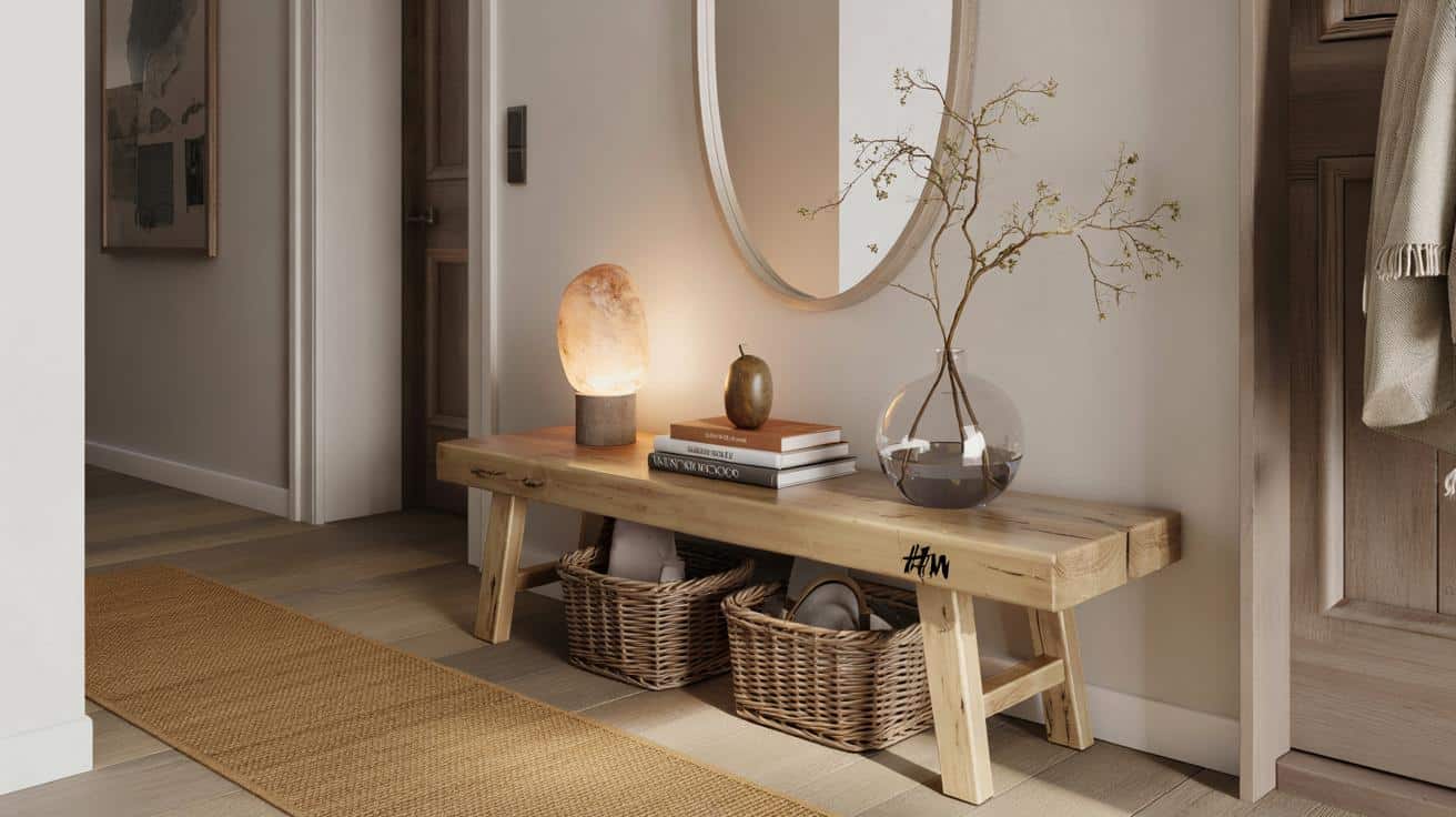 Hit do przedpokoju z H&M Home: drewniana ławka, która robi całą robotę