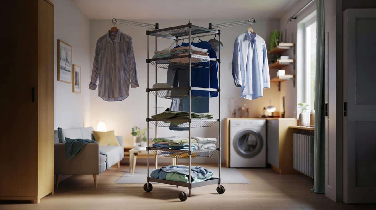 Hit Lidla za 19,99 zł: pionowy suszarkowy stojak do małych mieszkań