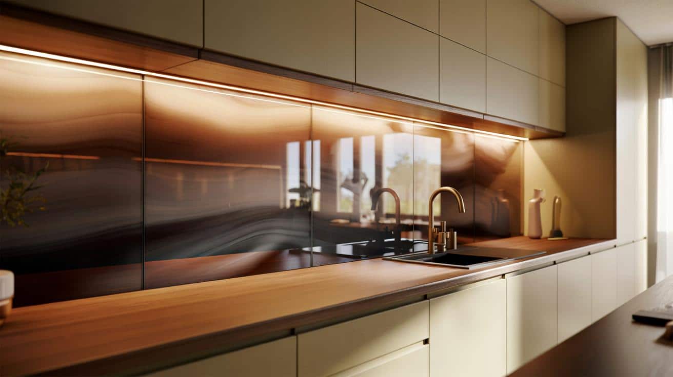 Hit w kuchniach na 2026 rok: szklany panel w stylu lat 70. wraca do łask