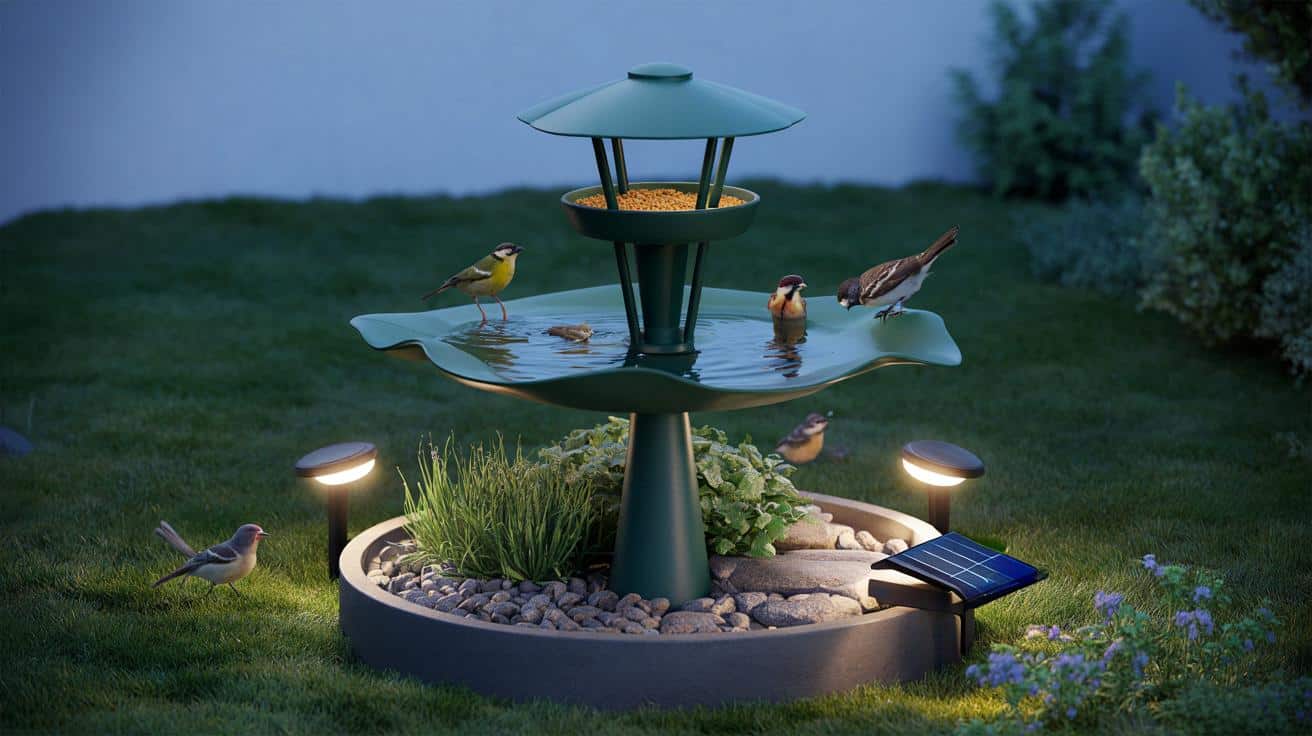 Hit wśród miłośników ptaków: ogrodowy karmnik z podświetlanym wodopoju za 43 złote