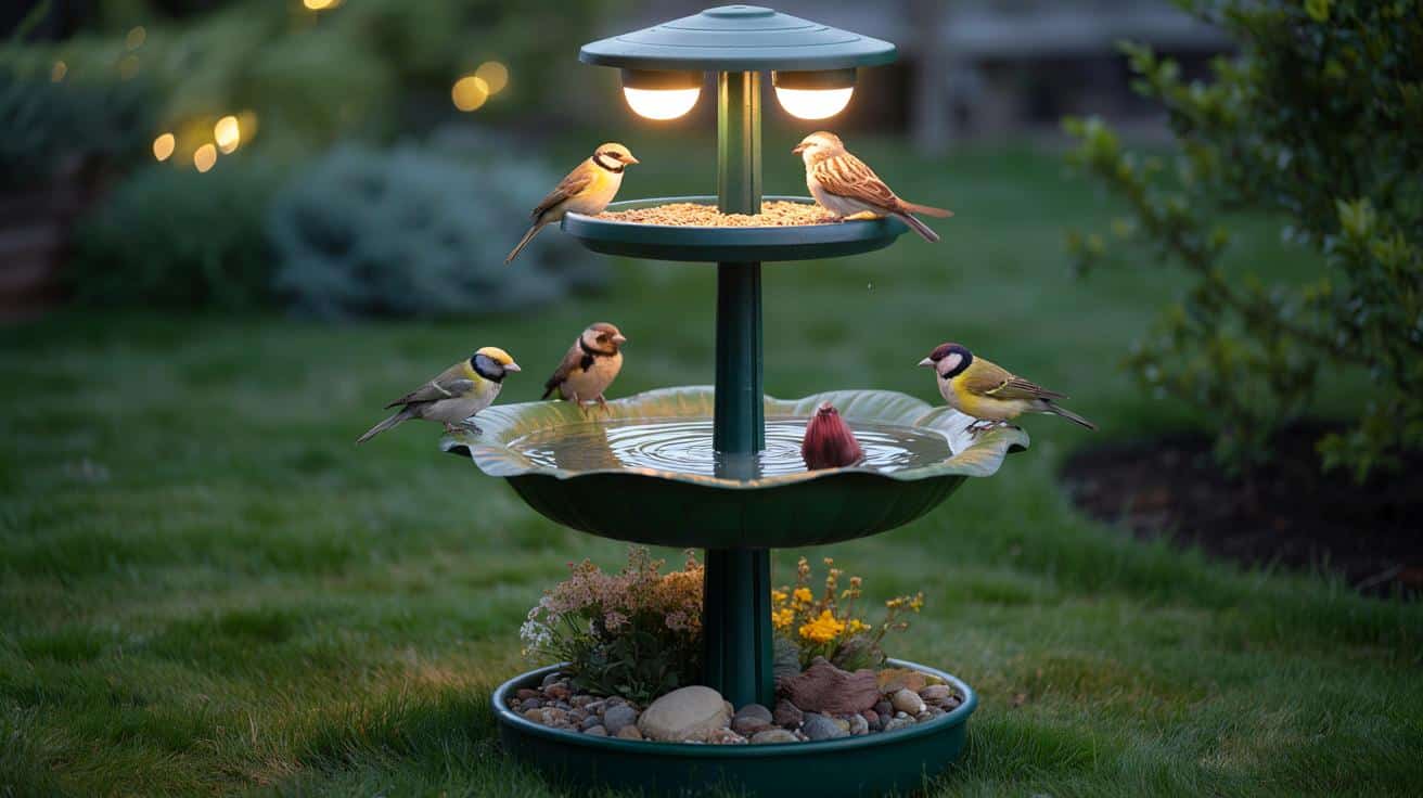 Hit wśród miłośników ptaków: podświetlana karmnik-fontanna za niecałe 200 zł