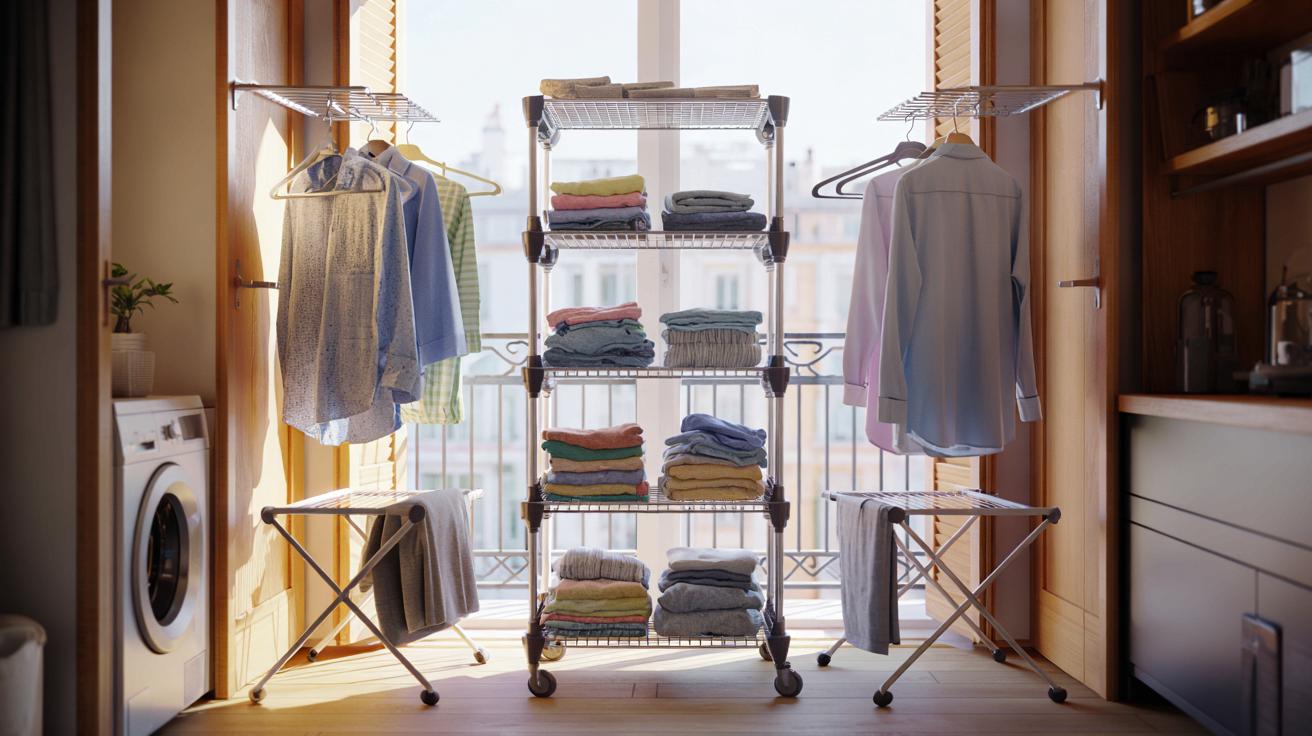 Hit z Lidla za 19,99 zł: pionowy suszarkowy „wieżowiec” do małych mieszkań