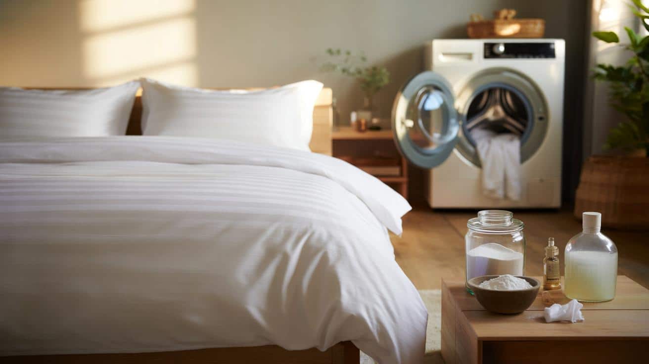 Hotelowo białe prześcieradła w domu: proste triki z pralni premium