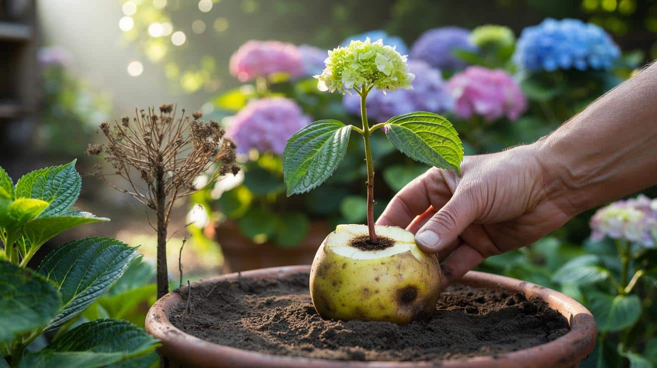 Hydrangea uratowany ziemniakiem? Ogrodniczy trik, który przywraca krzew do życia