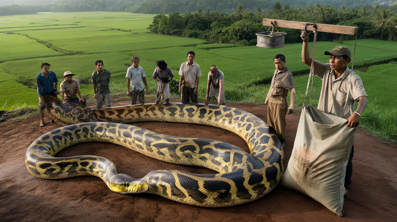 Ibu Baron – rekordowo długa dzika anakonda z Indonezji jeszcze rośnie