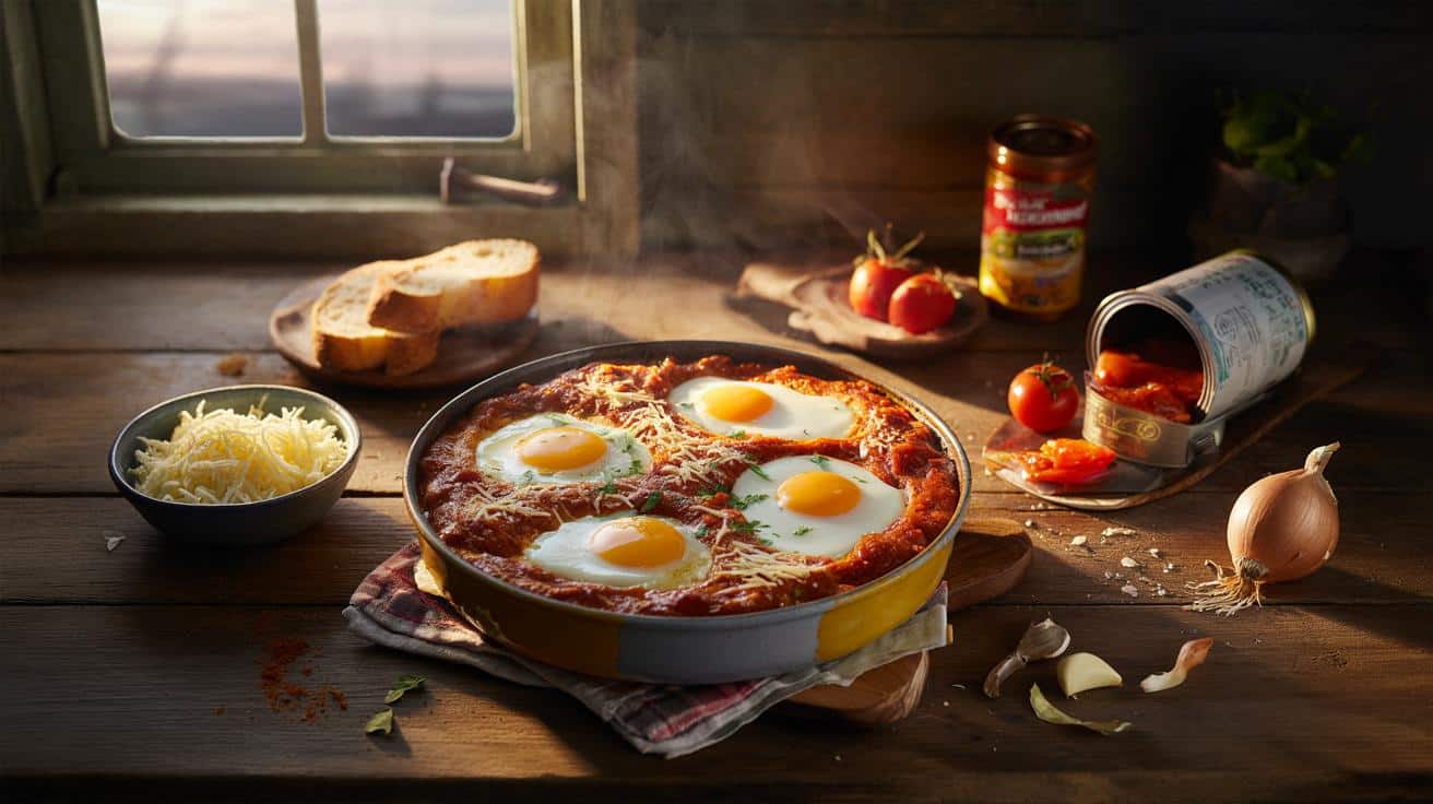 Jajka pieczone w pomidorach: prosty obiad z szafki, idealny na chłodny wieczór