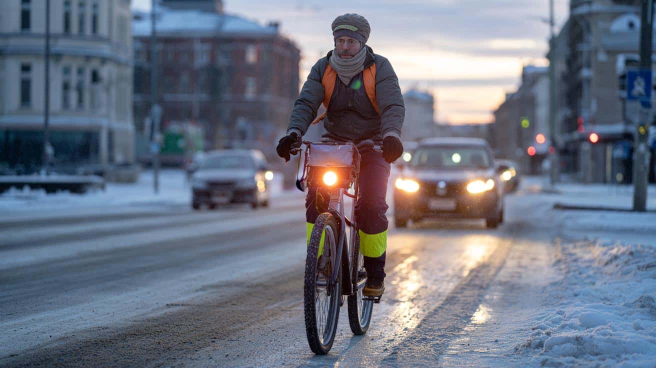 Jak bezpiecznie jeździć na rowerze po śniegu i lodzie? 5 prostych zasad