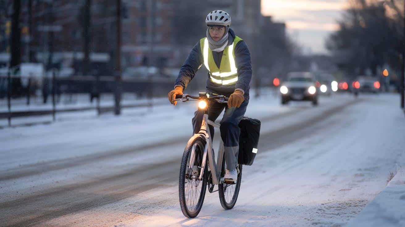Jak bezpiecznie jeździć na rowerze zimą? 5 prostych zasad