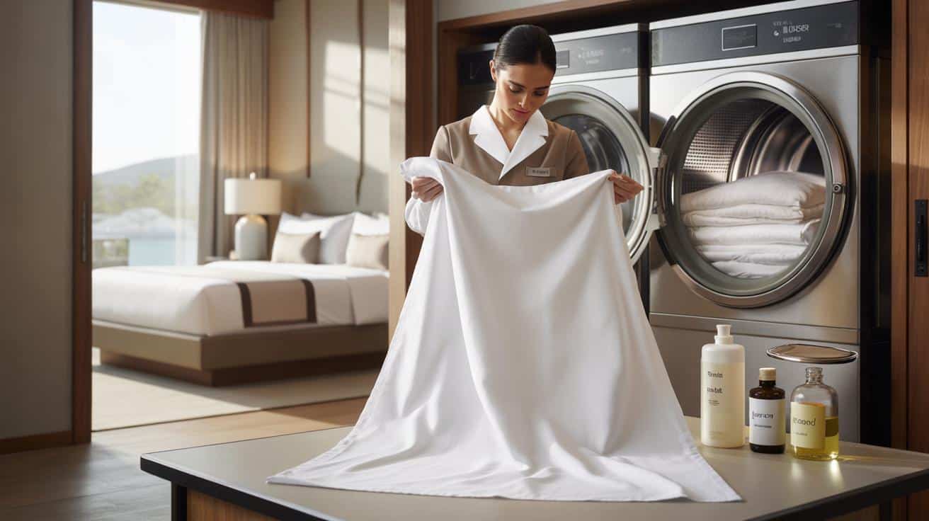 Jak hotele mają zawsze śnieżnobiałe prześcieradła? Oto ich trik