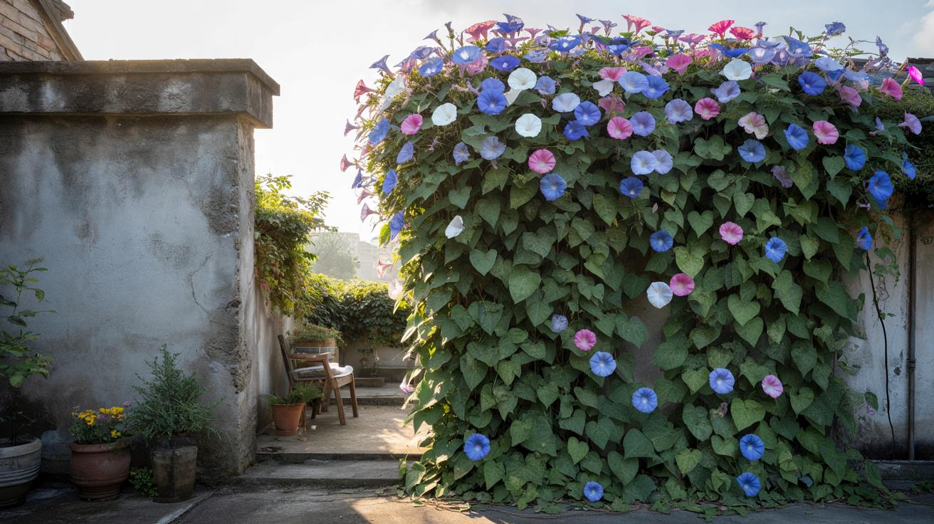 Jak jedna pnąca roślina uratowała brzydki mur w kilka tygodni