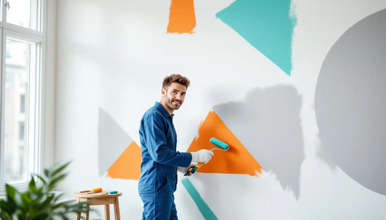 Jak pomalować ścianę w geometryczny wzór bez talentu i taśmy