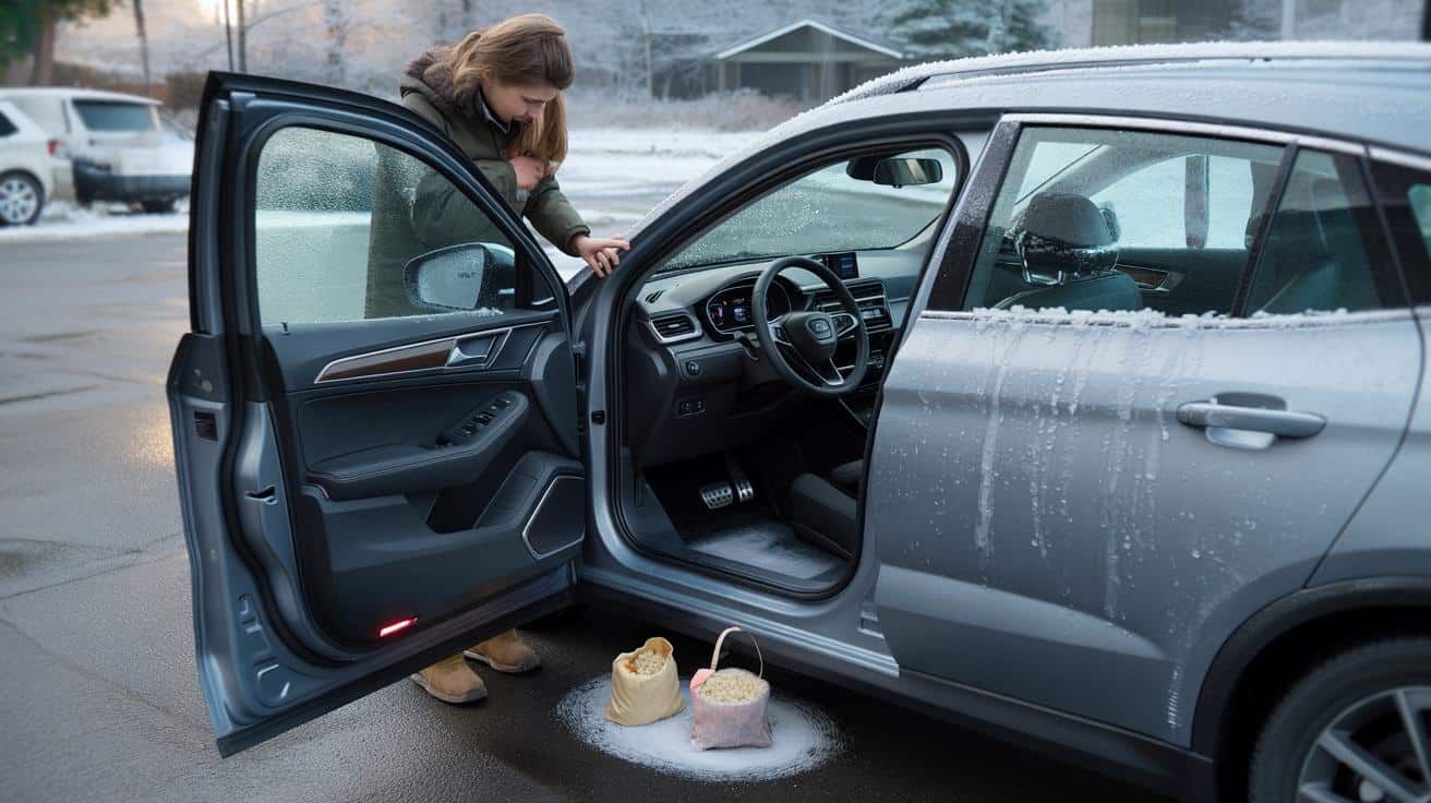 Jak pozbyć się wilgoci z wnętrza auta zimą bez osuszacza