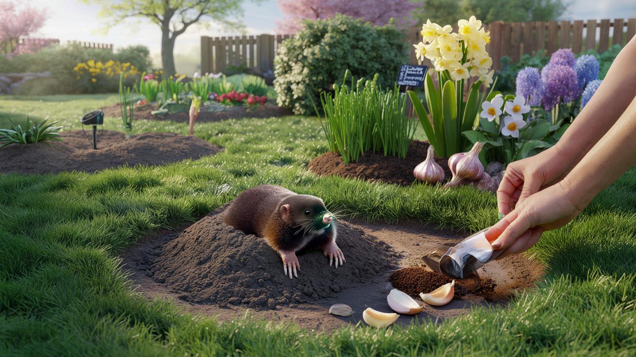 Jak przepędzić krety z ogrodu bez krzywdzenia ich: 3 skuteczne sposoby