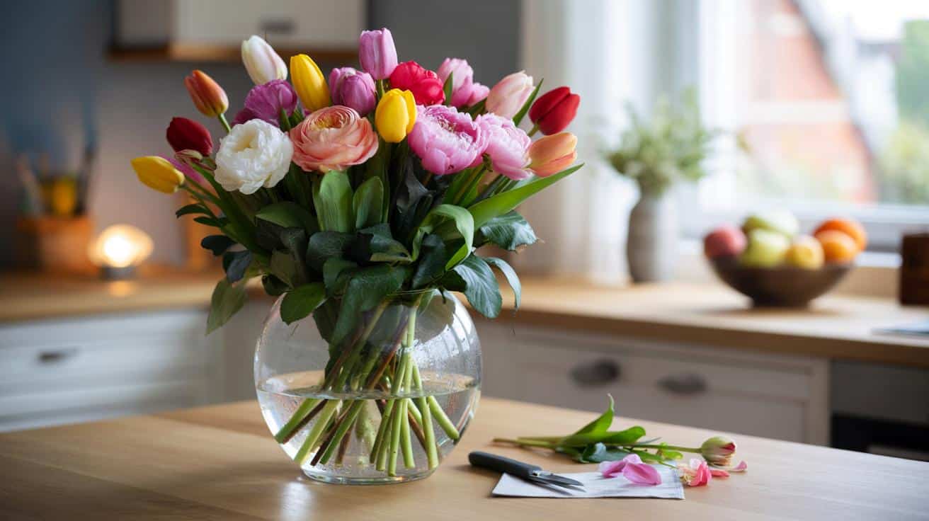 Jak sprawić żeby kwiaty cięte stały w wazonie dwa razy dłużej