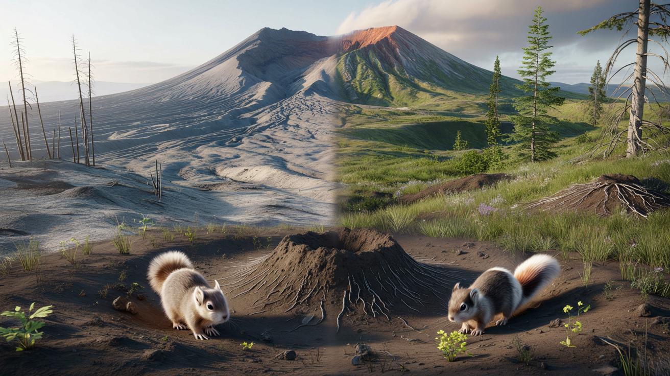 Jak susły pomogły uratować zbocze wulkanu. Efekty widać po 43 latach