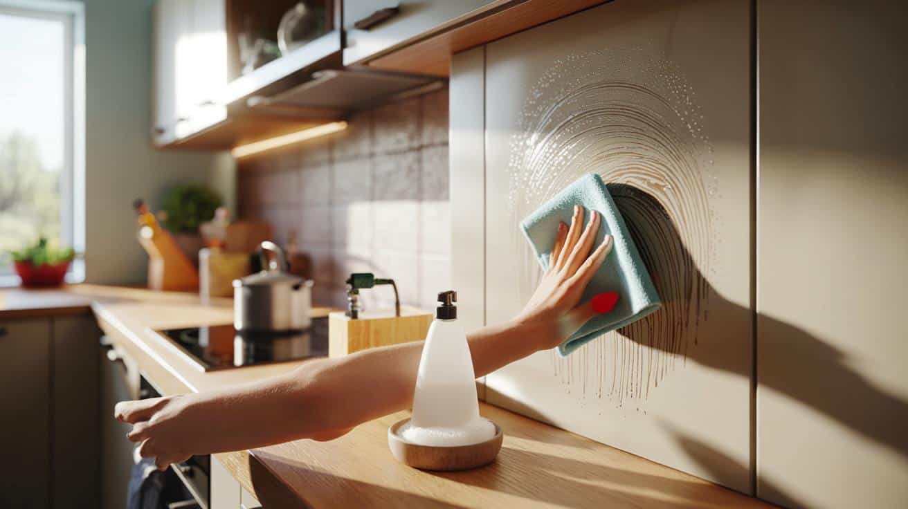 Jak szybko usunąć tłuste ślady z drzwi kuchennych