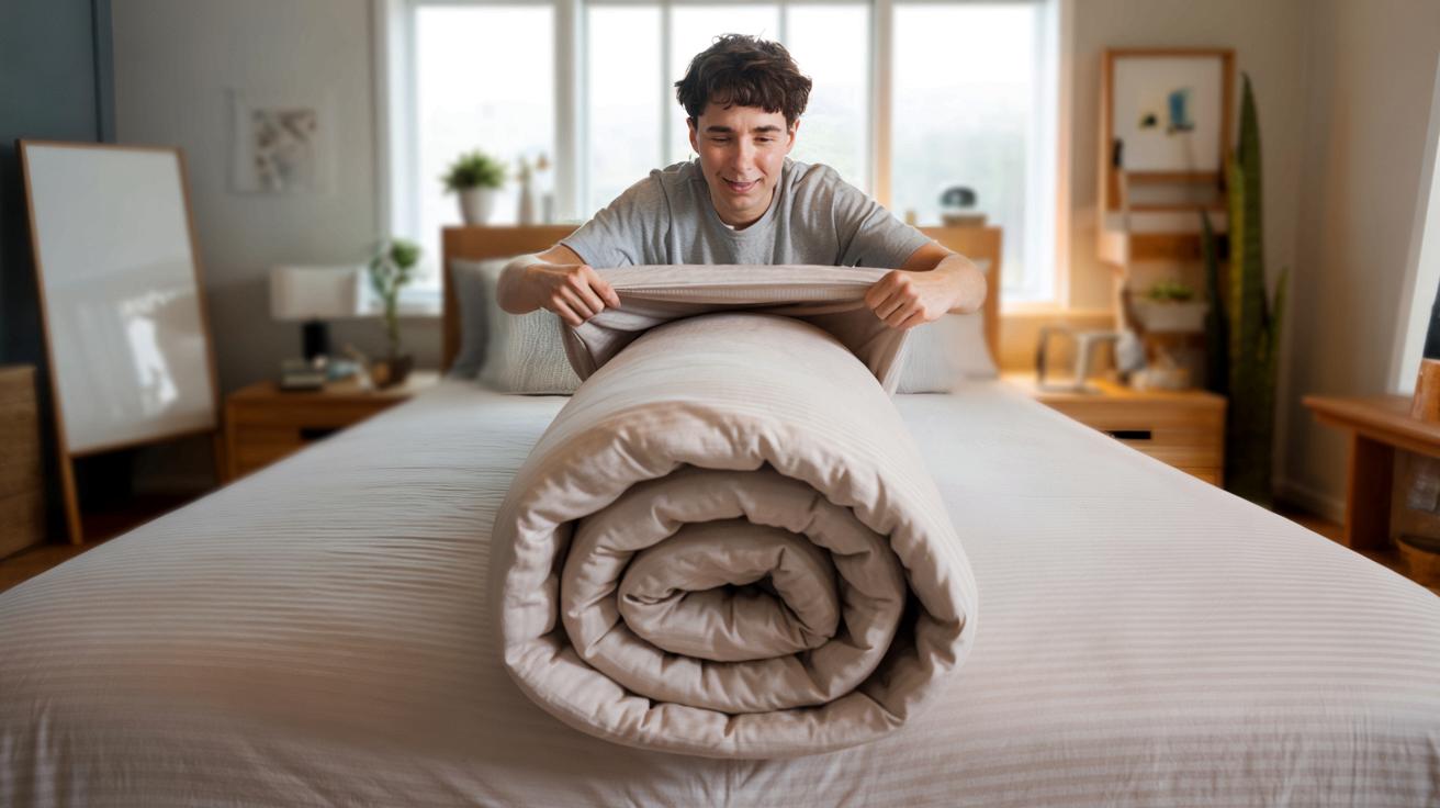 Jak szybko założyć pościel? Genialny trik z „burrito”, który oszczędza czas