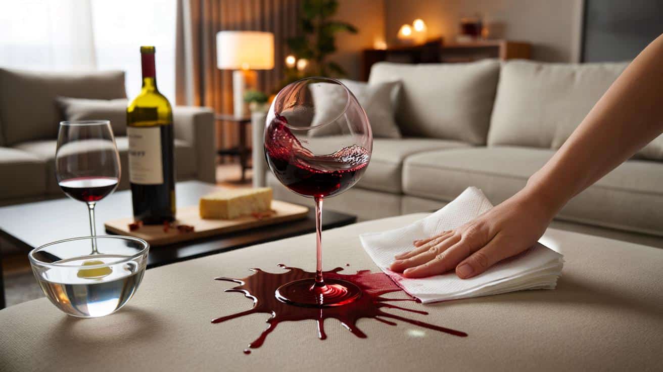 Jak usunąć plamę z wina zanim wyschnie w 95% przypadków