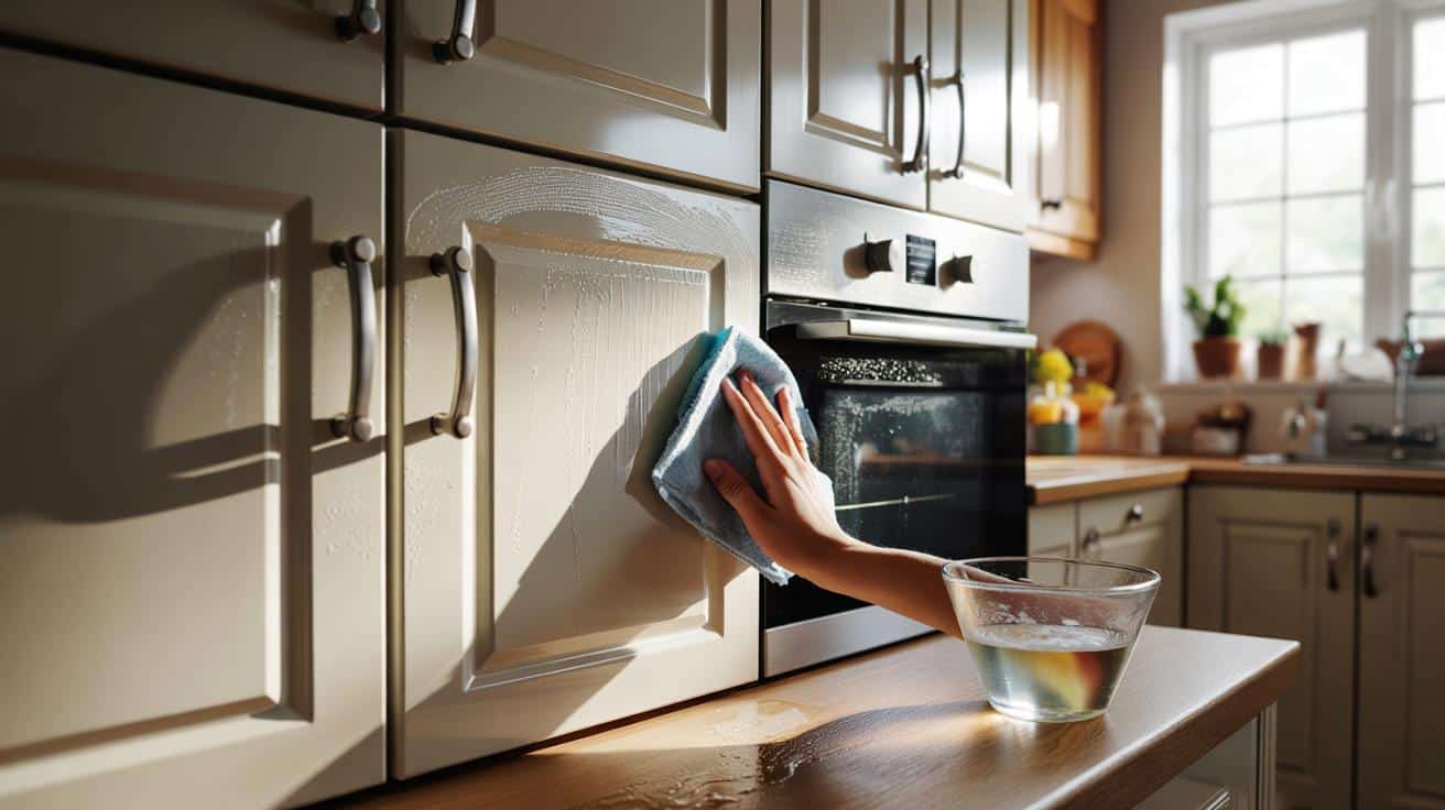 Jak usunąć tłuste ślady palców z drzwi szafek kuchennych