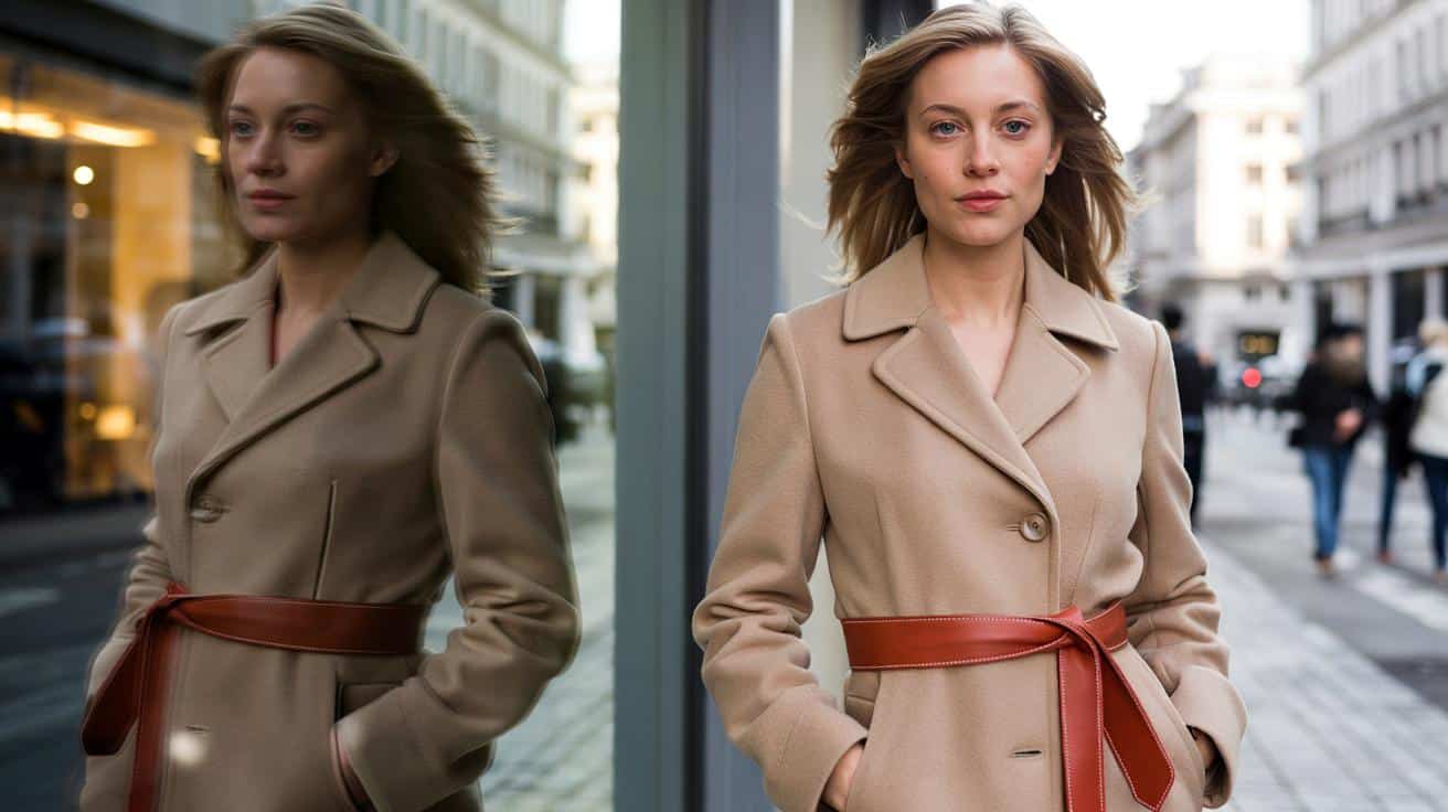 Jak wiązanie paska przy płaszczu może odjąć ci lat