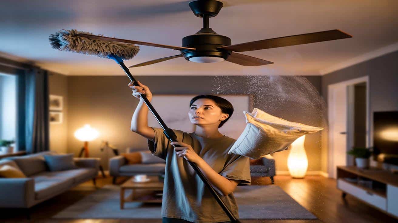 Jak wyczyścić wentylator sufitowy bez drabiny i bez bałaganu